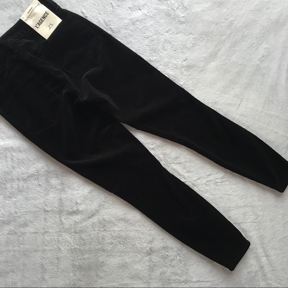 L'AGENCE Pants - NWT L'Agence Margot Velvet Jean Pant Noir Black 23